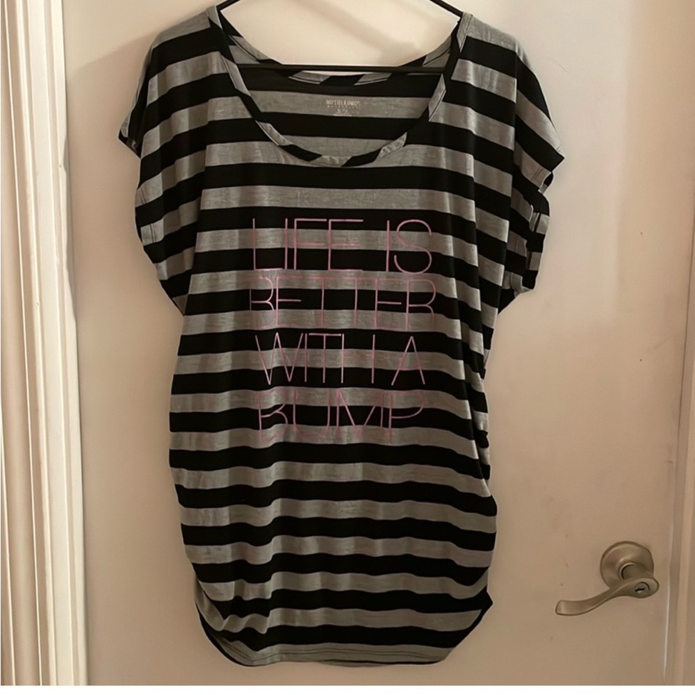 Motherhood Maternity Top Life Is Better With A Bump Size XL